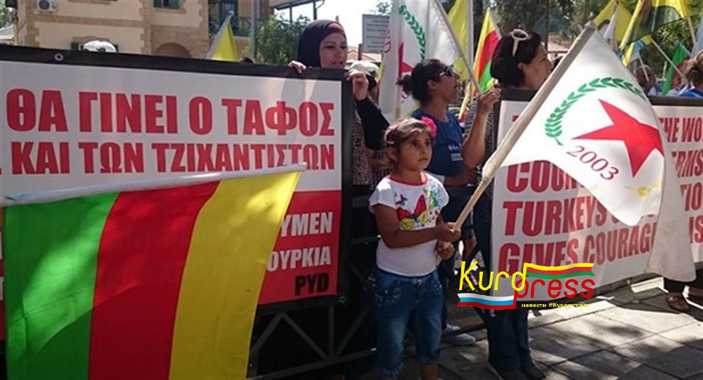 Курды Кипра протестуют из-за вторжения турецких войск в Сирию