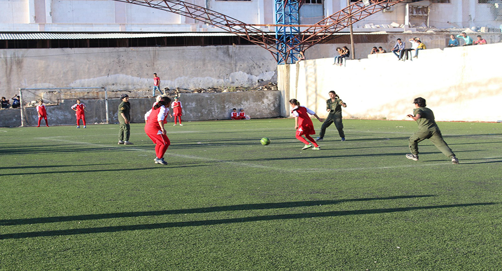Впервые женщины Алеппо организовали футбольные игры
