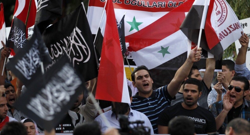 Северная Сирия, Атареб. Протесты против Аль-Каиды