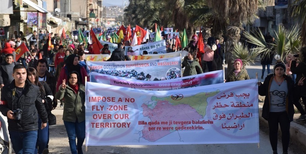 Демонстрации протеста в Хасаке, Амуде и Дербесие