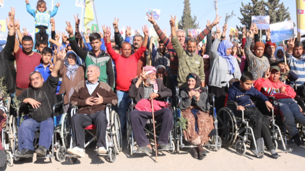В Кобане и Шахбе прошли марши против турецкой оккупации