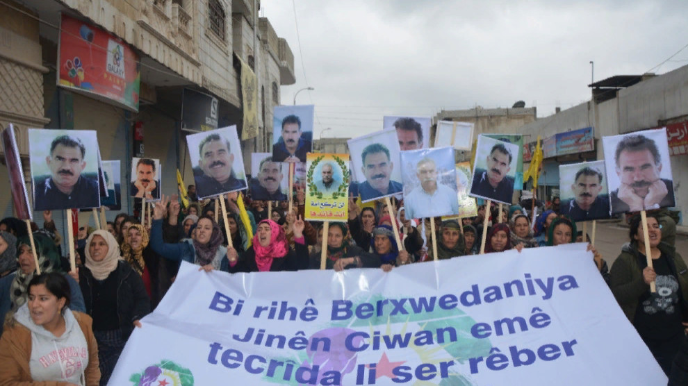 Демонстрация против изоляции Оджалана в Кобани