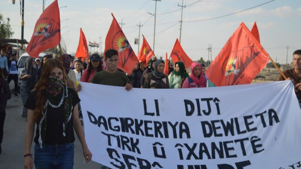 Молодежь Шенгала протестует против турецкой оккупации