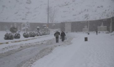 Сильный снегопад парализовал движение в Мардине и Ширнахе