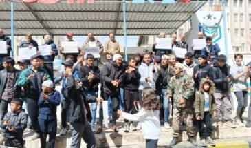 Протесты на площади Аль-Карама в Сувейде в знак солидарность со Скальбией