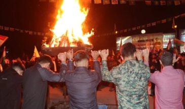 В городах Рожавы проходят празднования Науроза с традиционными кострами