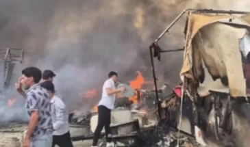 Пожар в лагере беженцев из Шенгала: сгорели 10 палаток